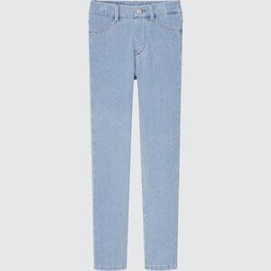 uniqlo light blue stretchy skinny jeans